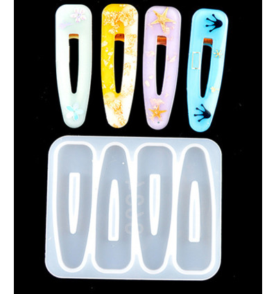 Moule pour barrettes en résine (4 modèles)