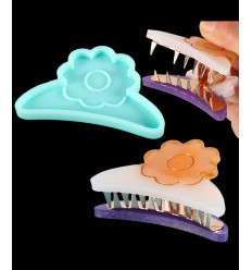 Moule pince croco fleur pour résine