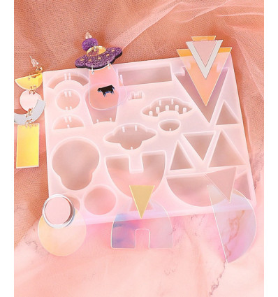 Moule boucles d'oreilles pour résine