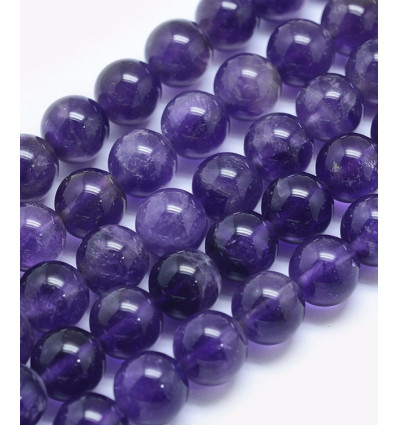 8mm - améthyste - Chapelet pierre