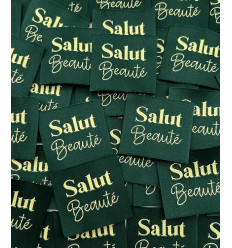 Salut beauté - Étiquette tissée à coudre