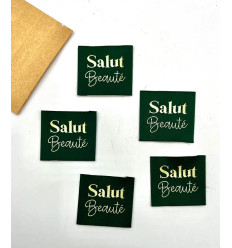 Salut beauté - Étiquette tissée à coudre