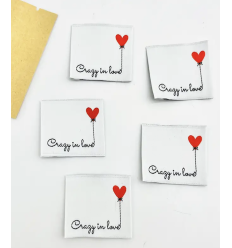 Crazy in love - Étiquette tissée à coudre