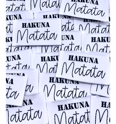 Hakouna Matata - Étiquette tissée à coudre