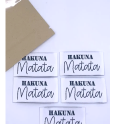 Hakouna Matata - Étiquette tissée à coudre