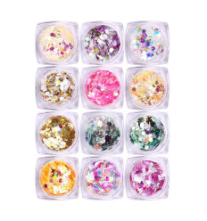 kit boites paillettes (12 coloris)