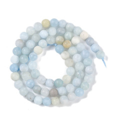 6mm - aigue-marine - Chapelet pierre