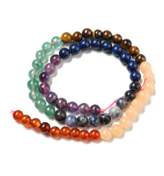 6mm - Mix coloris chakra - Chapelet pierre