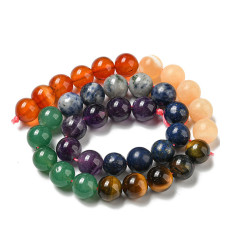 8mm - Mix coloris chakra - Chapelet pierre