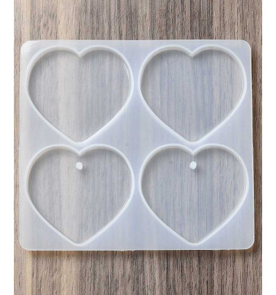 Moule coeur par 4