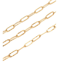 Chaine mini trombone strillées acier inoxydable (10cm)