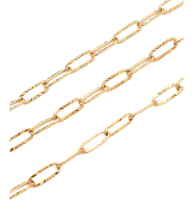 Chaine mini trombone strillées acier inoxydable (10cm)