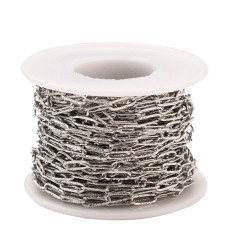 Chaine mini trombone strillées acier inoxydable (10cm)