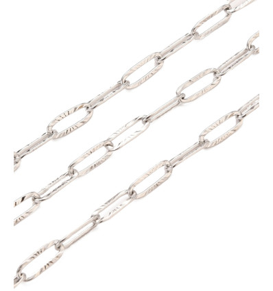 Chaine mini trombone strillées acier inoxydable (10cm)