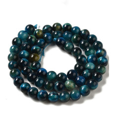 6mm - oeil de tigre vert - Chapelet pierre