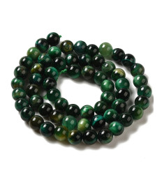 6mm - oeil de tigre jaune - Chapelet pierre