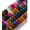 Chapelet agate teintée multicolore donut - Chapelet pierre
