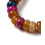 Chapelet agate teintée multicolore donut - Chapelet pierre