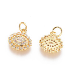 Pendentif oeil entouré de zircons