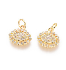 Pendentif oeil entouré de zircons