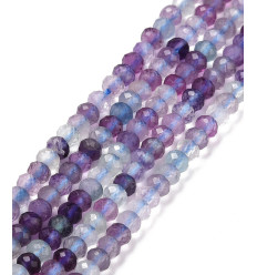 3mm - fluorite - Chapelet pierre facette