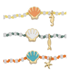 Intercalaire pendentif coquillage émaillé