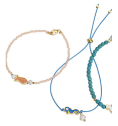 Intercalaire pendentif poisson émaillé