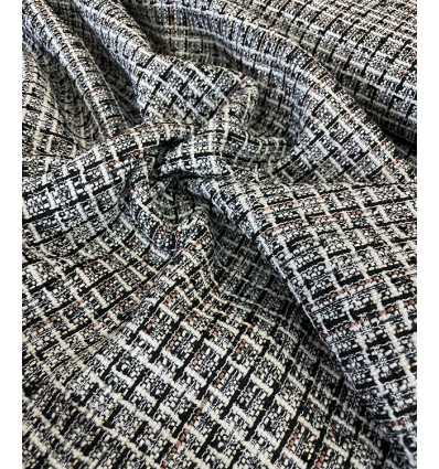 Tweed Lurex argenté