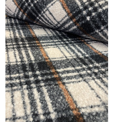 Bouclette à carreaux anthracite
