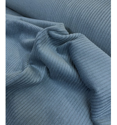 Velours Lavé Larges Côtes - Violet foncé