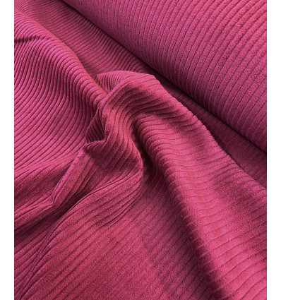 Velours Lavé Larges Côtes - Gris bleu