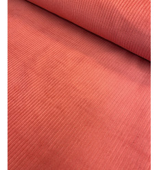Velours Lavé Larges Côtes - Framboise