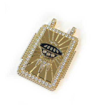 Pendentif plaque soucoupe