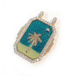 Pendentif plaque palmier
