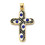 Pendentif croix et oeil émaillé