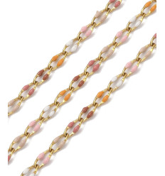 Chaine petit maillons émaillés (10cm)