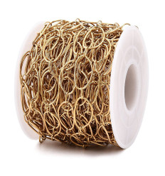 Chaine grands anneaux ovales acier inoxydable (10cm)