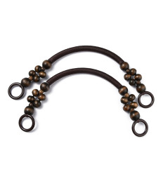 Anse de sac en perle de bois (2pcs)