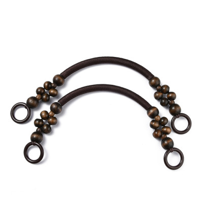 Anse de sac en perle de bois (2pcs)