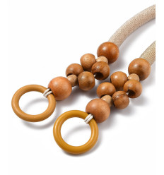 Anse de sac en perle de bois