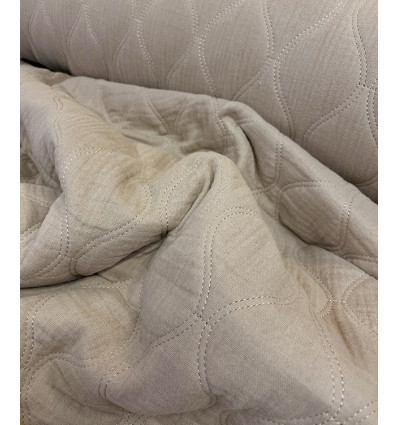 Double gaze coton matelassée vague