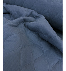 Double gaze coton matelassée vague