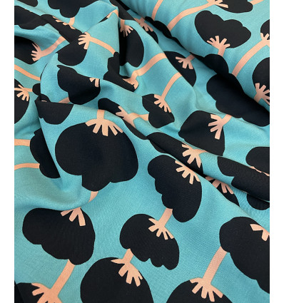 Viscose ECOVERO - Poppies - Nerida Hansen