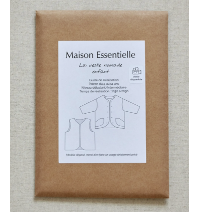 Patron “Veste/gilet Nomade enfant” - Maison Essentielle