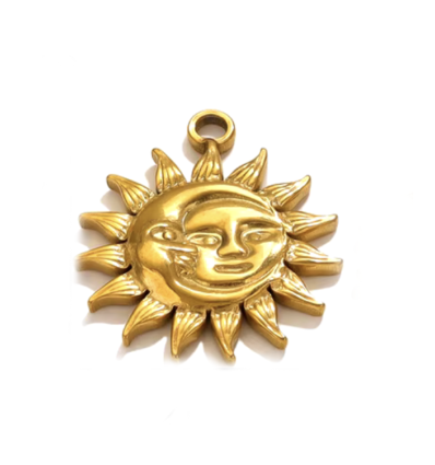 Pendentif soleil avec visage