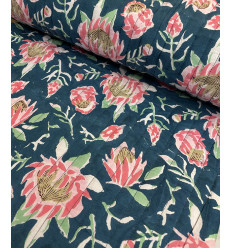 Matelassé traditionnel indien "Hamsa" réversible