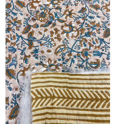 Matelassé traditionnel indien "Hari" réversible