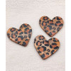 pendentif grand coeur léopard en acétate