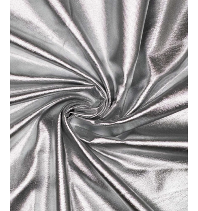 Sergé de coton enduite argenté