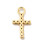 Pendentif grande croix fine + zircon multicolors
